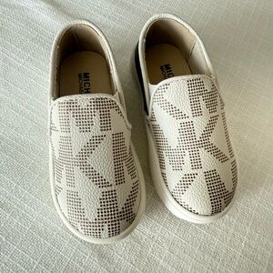 Michael Kors Kids White Slip-On Shoes